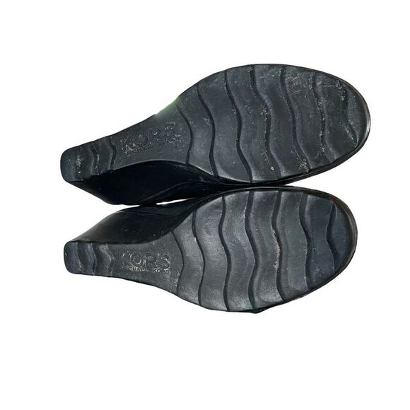 Michael Kors wedge rain boot knee high size 8 black vintage - Picture 9 of 10